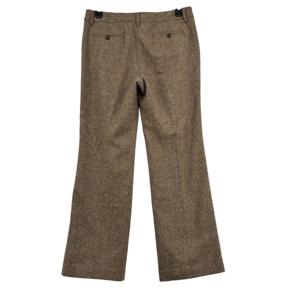 Eddie Bauer Trouser Pants Womens Size 12 Brown Wool Blend Vashon Fit Stretch - Picture 7 of 12